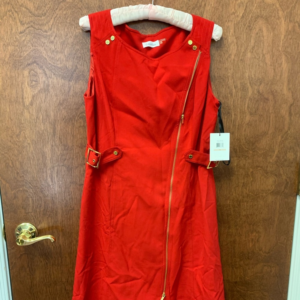Calvin Klein Moto Sheath Dress